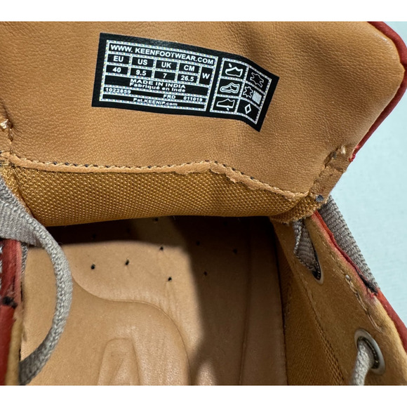 Womens Keen Leather Outdoor Hiking Laced Athletic Shoes Sz 9.5 Brick Red EUC - Picture 8 of 8